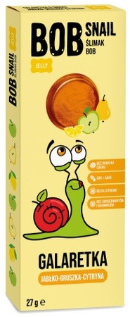 Spuntino "mela-pere-citrus-limone" senza zuccheri aggiunti bob lumaca, 27 g