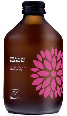 SET 8 x Kombucha mango + frutto della passione bio 330 ml - vigo