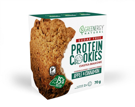 Biscotti proteici senza zucchero alla mela e cannella (2 x 35 g) 70 g - Greenergy