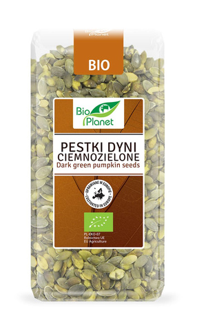 Semi di zucca verde scuro, coltivati in Europa, Biologico 350 g – Bio Planet