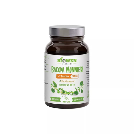 Bacopa Monnieri estratto senza glutine integratore alimentare 120 capsule (300 mg) - Hempking (Biowen)