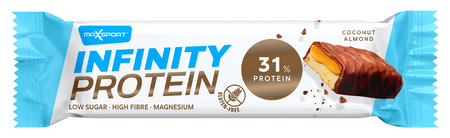 Barretta proteica con caramello, cocco e mandorle in cioccolato al latte senza glutine 55g - MaxSport