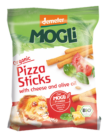 Bastoncini al gusto di pizza con formaggio e olio d'oliva Demeter BIO 75 g