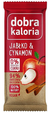 Barretta alla frutta mela e cannella 35 g – Dobra Kaloria