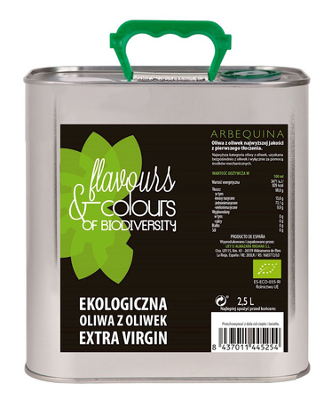 Olio extra vergine di oliva Biologico 2,5 l – Flavours&Colours