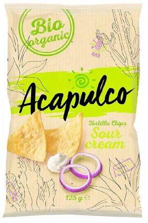 Nachos con crema e cipolla bio 125 g