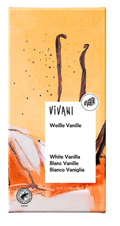Cioccolato bianco alla vaniglia BIO 80 g – Vivani
