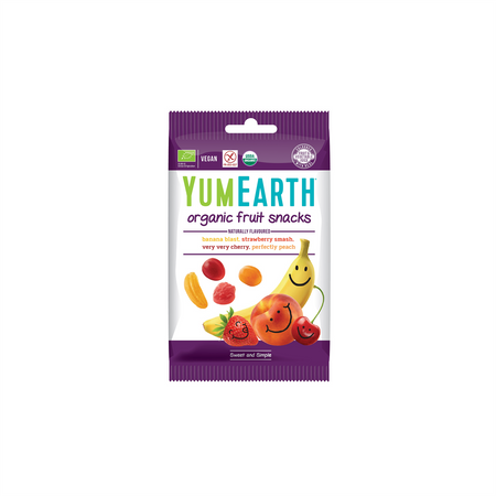 Caramelle gommose alla frutta con Vitamina C banana, ciliegia, fragola biologiche 50 g – Yumearth