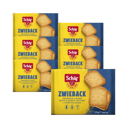 SET 6 x Zwieback - fette biscottate senza glutine 175 g Schar