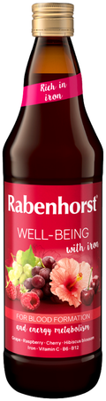 Succo multifrutta con ferro e vitamine c, B6, B12 750 ml - rabenhorst