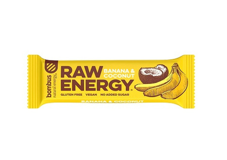 Barretta RAW ENERGY alla banana e cocco senza glutine 50 g