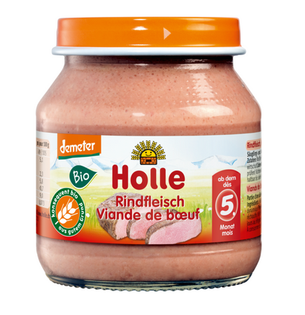 Omogeneizzato di manzo Biologico 125 g – Holle