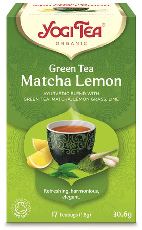 Tè verde al limone e Matcha Biologico (17 x 1,8 g) 30,6 g – Yogi Tea