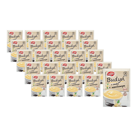 SET 25 x Budino senza glutine aromatizzato alla vaniglia Celiko, 40 g