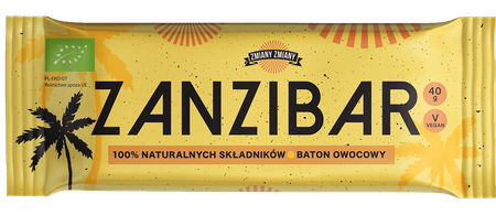 Barretta di frutta "Zanzibar" senza glutine biologica 40 g – Zmiany Zmiany