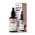 Vitamina K2 + D3 gocce (75 mcg + 100 mcg) integratore alimentare senza glutine 30 ml - Pharmovit