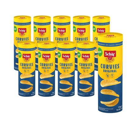 SET 10 x Patatine naturali senza glutine 170 g - Schar