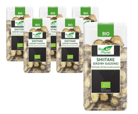 SET 6 x Shiitake (funghi secchi) bio 50 g