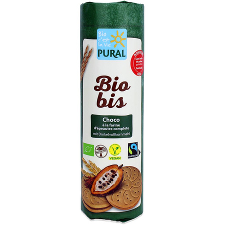 Biscotti sandwich di farro con crema al cacao, vegani, Fair Trade BIO 320 g – Pural