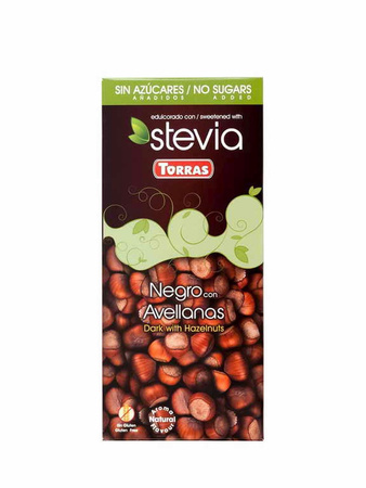 Cioccolato fondente con nocciole 125 g – Torras