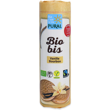 Biscotti sandwich con crema alla vaniglia vegani Fair Trade BIO 320 g – Pural