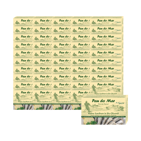 SET 50 x Sardine in olio d'oliva biologico 120 g