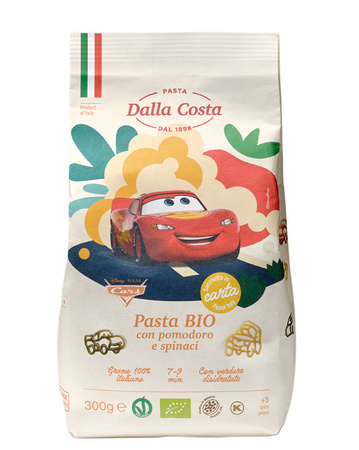 Pasta di semola tricolore Disney Cars Biologica 300 g – Dalla Costa