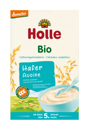 Porridge di avena integrale senza zuccheri aggiunti da 5 mesi demeter bio 250 g - Holle