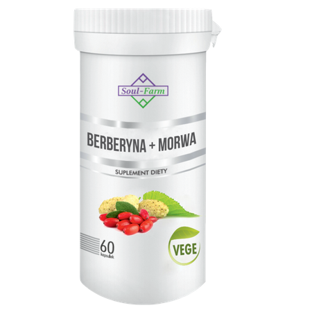 Berberina + estratto di gelso bianco integratore alimentare 60 capsule (300 mg + 300 mg) - Soul Farm