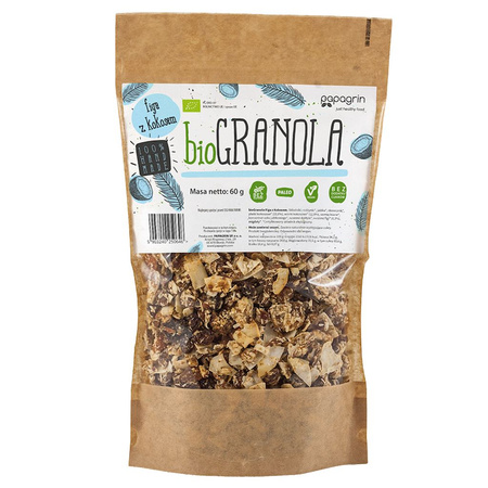 Granola di fichi senza glutine con cocco bio 60 g