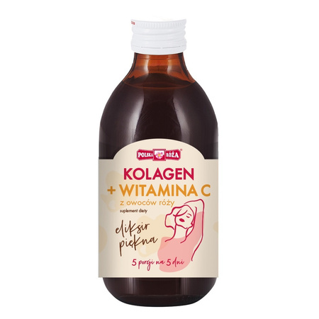 Elixir Beauty collagene con vitamina C da rosa selvatica integratore alimentare 250 ml - Polska Róża