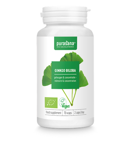 Ginkgo biloba BIO integratore alimentare 70 capsule (250 mg) - Purasana