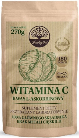 Vitamina C da cavolo, acido L-ascorbico, integratore alimentare 270 g - Eko-Wital – Skarby Gai