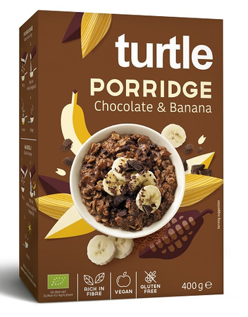 Porridge al cioccolato e banana senza glutine Biologico 400 g – Turtle