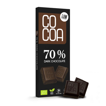 Cioccolato fondente 70 % Biologico 40 g – Cocoa