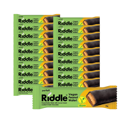 SET 20 x Barretta vegana al burro di arachidi in cioccolato fondente 35 g