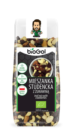 Mix dello studente con mirtilli rossi Biologico 150 g – Biogol