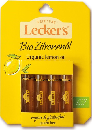 Aroma di limone biologico 4x2 ml - Lecker's