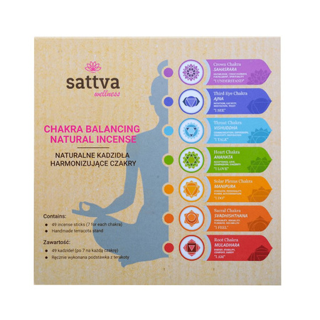 Incensi indiani armonizzanti i chakra (49 pz.) - Sattva