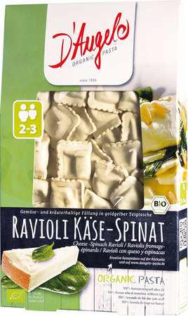 Ravioli al formaggio e spinaci biologici 250 g – D'Angelo