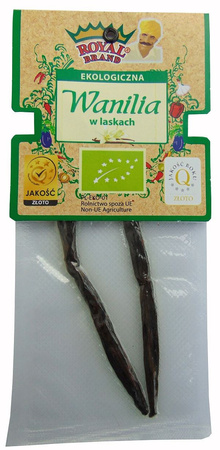 Bastoncini di vaniglia Bourbon bio (2 pezzi) - Marchio Royal