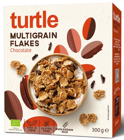 Fiocchi di cereali con gocce di cioccolato senza glutine bio 300 g - tartaruga