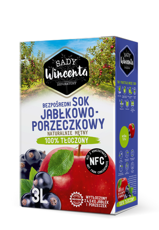 Sady wincenta 100% succo di mela e ribes 3 l