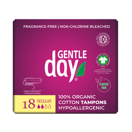 Tamponi in 100% cotone biologico - regular 18 pz. – Gentle Day