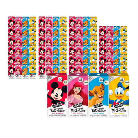 SET 24 x Bevanda alla mela e alla pesca BIO 200 ml Fiabe Disney