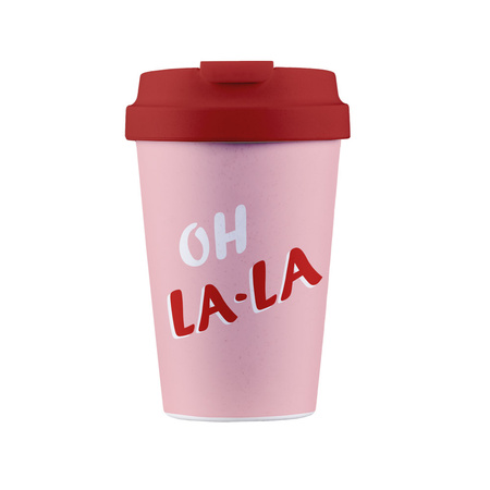 Tazza da viaggio in plastica pla oh la - la 350 ml - chic-mic-mic