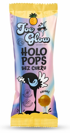 Holopops Lecca-lecca a sfera senza zucchero al gusto ananas 8 g – Joe Glow