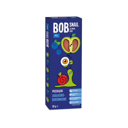 Snack Rotolino mela e mirtillo senza zuccheri aggiunti senza glutine 30 g – Bob Snail