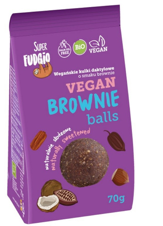 Sfere di datteri al gusto brownie Biologico 70 g – Super Fudgio