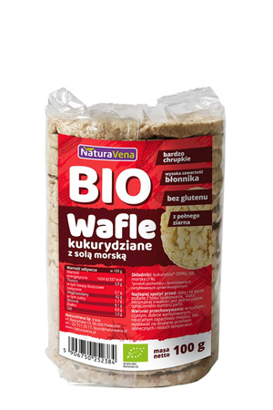 Gallette di mais integrali con sale marino BIO 100 g - Naturavena